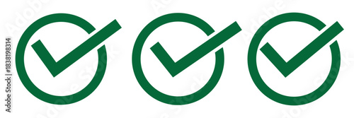Green check mark icon set, hand-drawn checkmark illustration, approval check icon isolated on transparent green check mark symbols
