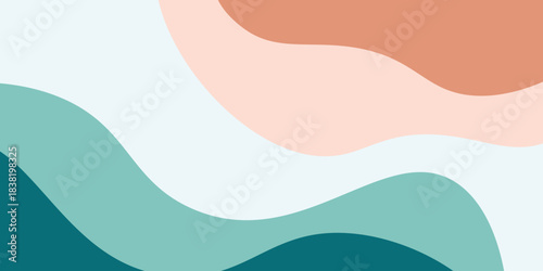 Modern colorful abstract background with dynamic wavy shapes, Minimal wavy background. Vector illustration