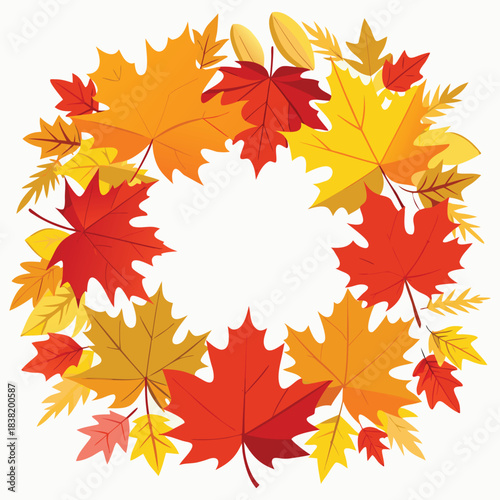 Autumn leaf wreath