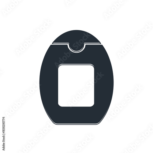 Black Bottle of shampoo icon isolated on white background. Vector
