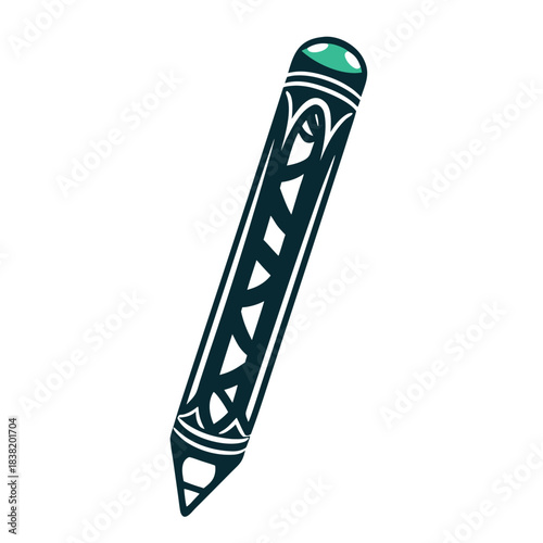 Ornate Pencil Vector Illustration Design