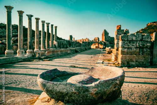 Perge Ancient city, which is within the borders of the Aksu District of Antalya Province, is 17 km east of the city center. The research carried out in the city revealed that the prehistoric accumulat