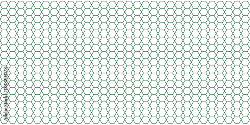 Subtle Minimalist Seamless Vector Pattern of Connected Hexagons on White Background