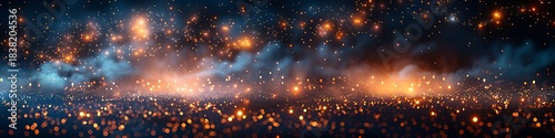 Panoramic View of a Glittering Night Sky Filled with Twinkling Stars and Celestial Dust