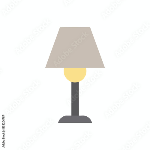 Table Lamp with Beige Shade and Soft Glow