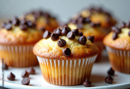 Chocochip Vanilla Muffins are muffins with the aroma and taste of vanilla with topping chocochip