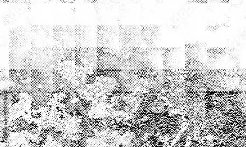 Subtle halftone grunge urban concrete texture vector. Distressed overlay texture. Grunge overlay background. Abstract mild textured effect. Vector Illustration. Black