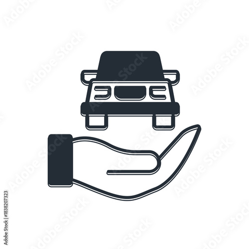 Black Auto service check automotive icon isolated on white background. Car service. Vector