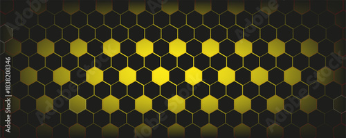 Black hexagon, honeycomb, design element, shapes, pattern with no strokes. Asset for photo collection, collage, template, frame, overlay, montage, clipping, layer mask.