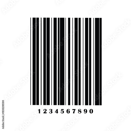  Simple barcode icon, barcode scratched vector illustration , barcode icon for selling, shopping etc. Eps 10