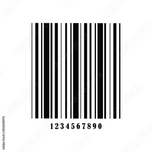  Simple barcode icon, barcode scratched vector illustration , barcode icon for selling, shopping etc. Eps 10