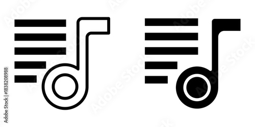 sequence of song collection vector icon graphics