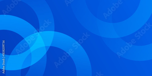 Abstract blue gradient overlapping circle shape background vector design. eps10