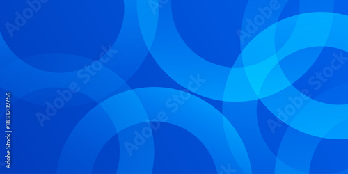 Abstract blue gradient overlapping circle shape background vector design. eps10