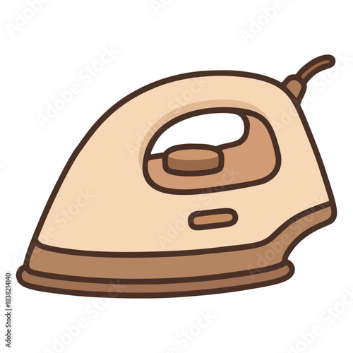 Cute Electric Iron Icon for Laundry Tasks