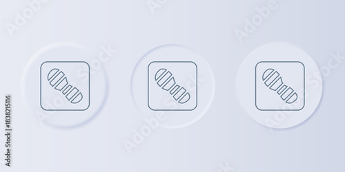 Grey Human footprints shoes icon isolated on grey background. Shoes sole. Set icons in square buttons. Vector