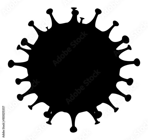 Virus silhouette icon