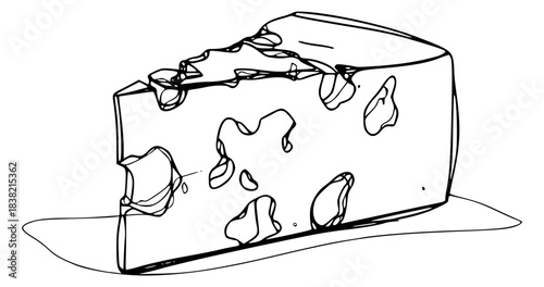 One line cheese slice