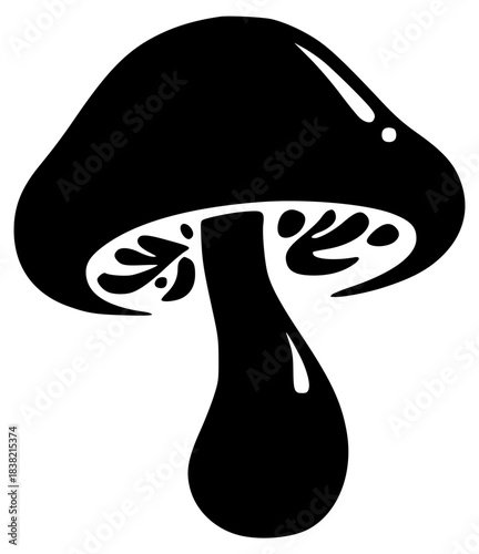 Mushroom icon silhouette