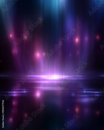 Stage of Brilliance: A mesmerizing display of radiant light illuminating the stage with an alluring glow, showcasing a vibrant spectacle. 