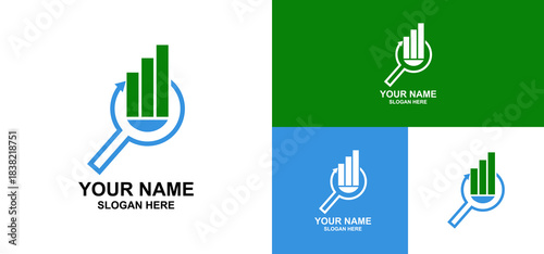 Analytical Growth Bar Chart Within A Magnifying Glass Symbolizes Data Insights And Business Progress