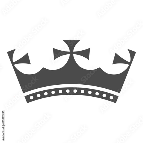 Classic royal crown vector icon for monarchy and power concept isolated on white background, Vector