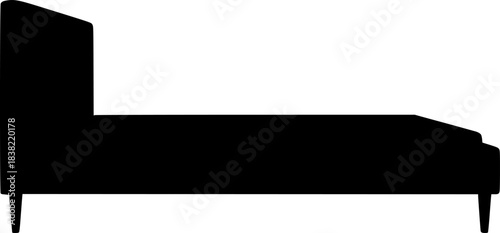 Bed Furniture Vector Icon Illustration