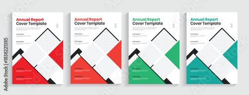 Annual report cover design, report cover page layout
