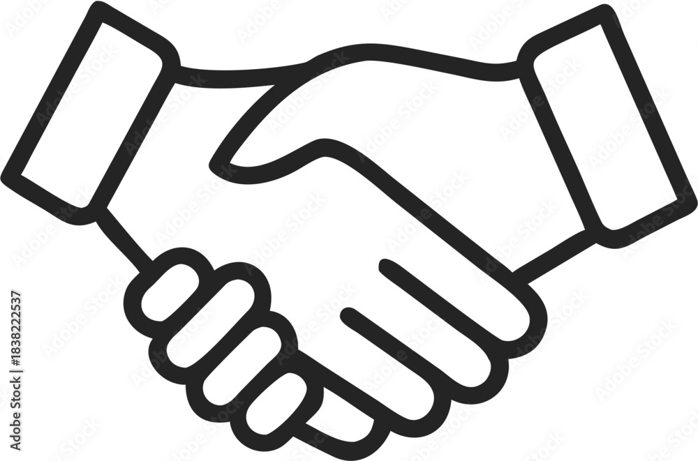 Obraz premium hand shake between two businessmen