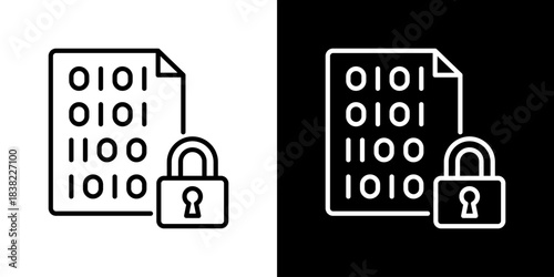 Encryption Icons. Fresh Line Design Built For Creative Flexibility In Light And Dark Versions. 