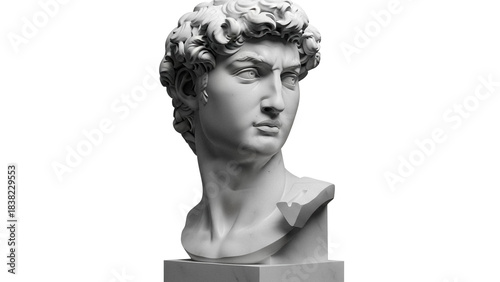 Photos Michelangelo s David head sculpture isolated PNG, classical art statue on transp