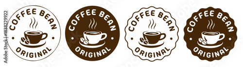 coffee shop retro badge icon