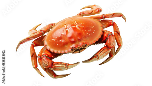 Obraz na plátně Isolated Dungeness Crab specimen, seafood cuisine for gourmet dish, fresh orange