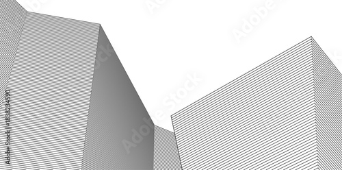 ​​abstract architecture 3d illustration background	
