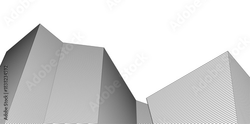 ​​abstract architecture 3d illustration background	
