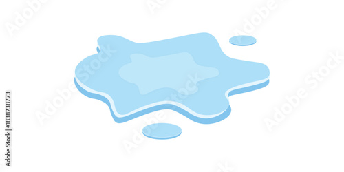 Water spill vector illustration isolated on white background