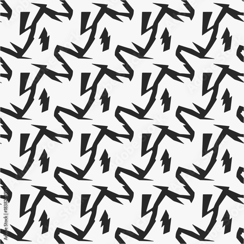 Dynamic lightning bolt energy seamless pattern.