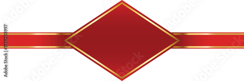 Red and Gold Elegant Seal with Ribbon