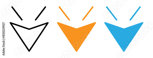 Colorful triangle straws graphic