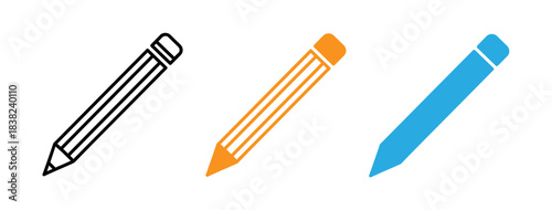 Three pencil illustrations in different styles showing concept of creativity and design