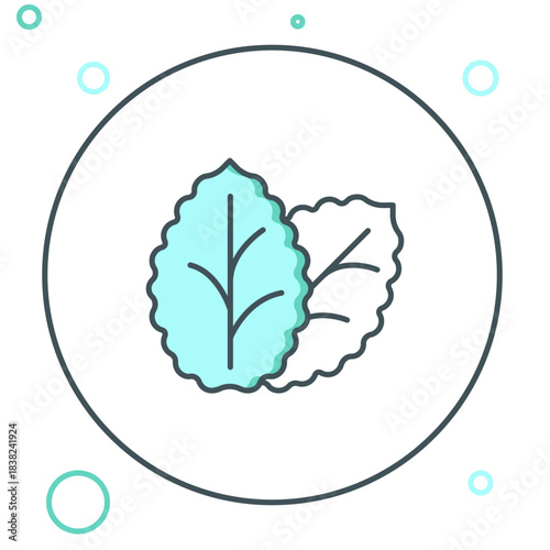 Line Tobacco leaf icon isolated on white background. Tobacco leaves. Colorful outline concept. Vector