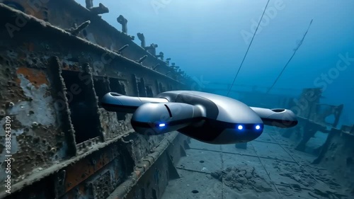 Autonomous Underwater Robot Inspecting Shipwreck Using Advanced Underwater Technology