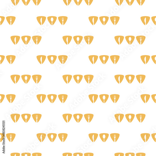 Fork, knife, spoon seamless pattern isolated on white background