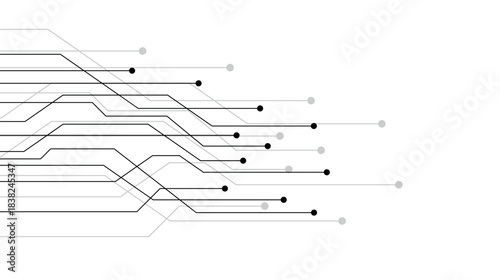 Abstract futuristic circuit board Illustration, Circuit board with various technology elements. Circuit board pattern for technology background. Vector illustration.