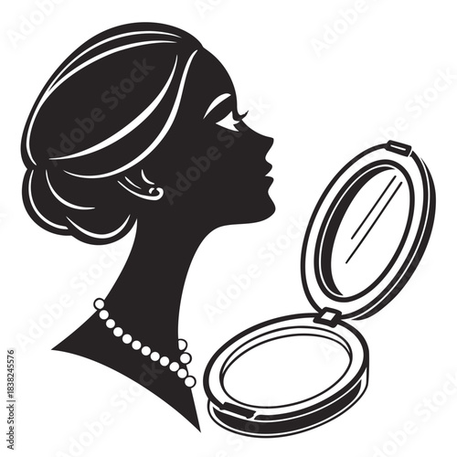 girl with a mirror