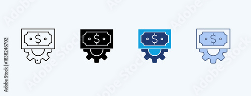 Wealth Management Multiple Icon Illustration Vector