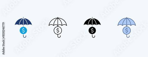 Insurance Multiple Icon Illustration Vector
