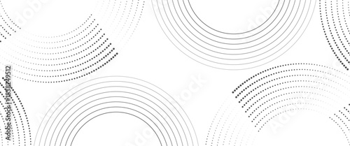 Digital abstract decorative halftone banner technology pattern vector png..