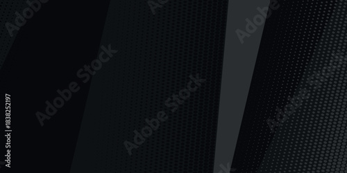 Abstract black and gray background with modern halftone dots decoration. Minimalist background concept for covers, brochures, certificates and presentations. EPS. 3