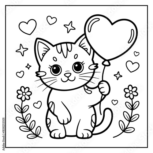 Happy Valentine's Day Bold & Easy Coloring Book